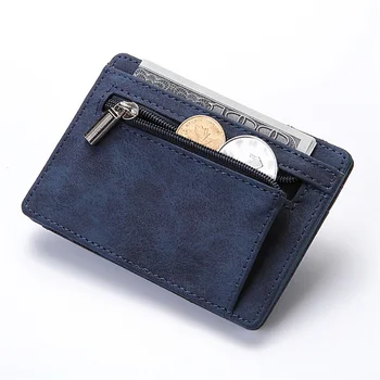 Ultra İnce Mini Cüzdan erkek Küçük cüzdan İş PU Deri Sihirli Cüzdan Yüksek Kaliteli bozuk para cüzdanı Kredi kart tutucu Cüzdan