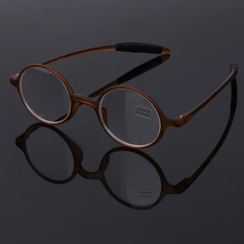 Ultralight TR90 Yuvarlak okuma gözlüğü Reçine Presbiyopi Gözlük Gözlük Aksesuarları + 1.0 İla + 4.0