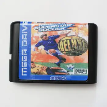 Uluslararası Superstar Futbol Deluxe 16 bitlik MD Oyun Kartı Için Sega Mega Sürücü Genesis