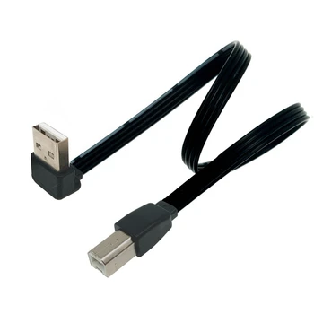 USB 2.0 Yukarı Aşağı Açı 90 Derece Erkek USB2. 0 B Tipi Erkek Süper düz esnek Uzatma usb2. 0 B Erkek Adaptör Kablosu 0.1-1m