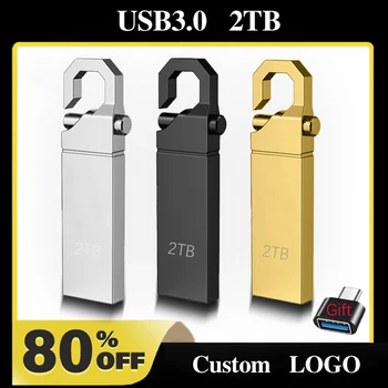 USB 3.0 2TB Flash Sürücü Metal Su Geçirmez U Disk 2TB Yüksek Hızlı Kalem Sürücü 1TB Memoria Usb flash sürücü 2TB Mini PenDrive 2022