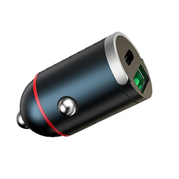 USB araç şarj cihazı 5A hızlı şarj şarj cihazı araba USB C şarj cihazı telefon şarj adaptörü için