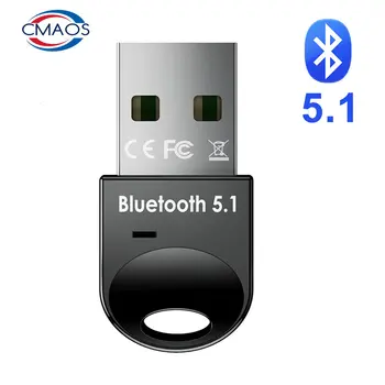USB Bluetooth Adaptörü 5.1 Bluetooth Alıcısı USB Bluetooth 5 0 Dongle 5.0 BT Verici aptx Mini Adaptörü PC dizüstü bilgisayar hoparlörü