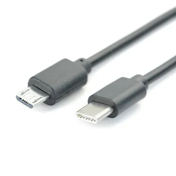 USB C Mikro USB Kablosu Mikro B USB C Tipi Kablo Erkek Erkek MacBook iMac Pro Chromebook Pixel için Uyumlu