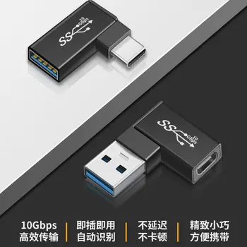 USB Tip C OTG Adaptör USB USB-C Erkek Tip-c Dişi Dönüştürücü 90 Derece Açılı USBC OTG Konektörü