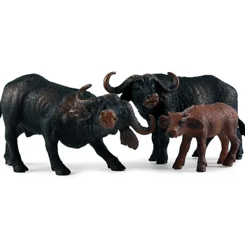 Vahşi Hayvan Su Afrika Buffalo Şekil Toplayıcı Oyuncak Eğitim Modeli Hediye Çocuk Hayvan Biliş Modeli Oyuncak Hediye
