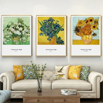 Van Gogh Baskılar Vincent Van Gogh Posterler Empresyonizm Tuval dekoratif tablolar Ayçiçeği Duvar Sanatı Resimleri ev duvar dekoru