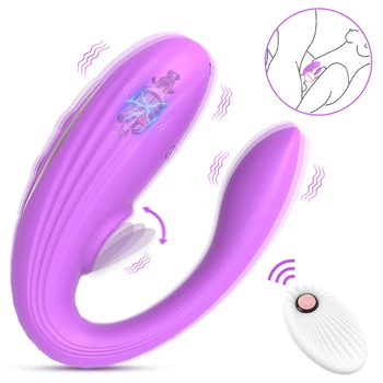 Vibratör Çift Kadınlar için Vajina Klitoris Stimülatörü Uzaktan Tokat Titreşimli Yapay Penis G Noktası Masaj mastürbasyon için seks oyuncakları Yetişkin