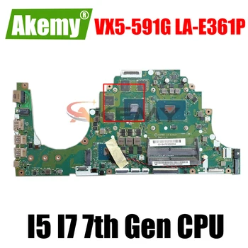 VX5-591G LA-E361P anakart GTX1050TI GPU I5 I7 7th Gen CPU İçin Lenovo VX5-591 VX5-591G LA-E361P Laptop anakart