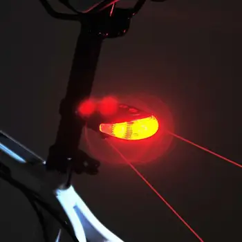 Wasafire MTB Yol Arka Arka Lambası Lamba 5 LED + 2 Lazer Hattı Bisiklet reflektör İşık Bisiklet Bisiklet İşık Emniyet Uyarı Gece Sürme