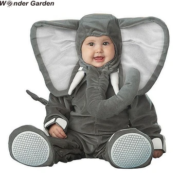 Wonder Bahçe Bebek Tulumları Bebek Erkek Filler Flappy Kulaklar Cadılar Bayramı Cosplay Kostümleri Purim Tatil Kıyafet