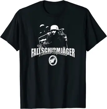 WW2 Alman Paraşütçü Erkek T-shirt Fallschirmjager Havadan Gömlek Kısa Rahat %100 % Pamuklu tişört