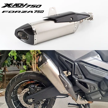 XADV 750 Motosiklet Egzoz Tam Sistem Honda X-ADV 750 Başlık bağlantı egzoz borusu Susturucu Kaçış Karbon Kalkan Kapağı