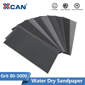 XCAN Su Kuru Zımpara Kağıdı 230x93mm (9x3.6 inç) zımpara Kağıdı Grit 80-5000 Aşındırıcı Kum Kağıt Ahşap Metal Otomotiv Cilası