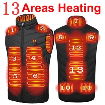 Xiaomi 13 alanları akıllı ısıtmalı yelek erkekler kadınlar ısıtmalı ceket kadın elektrikli ısıtma yelek termal Usb ısıtma ceket giyim