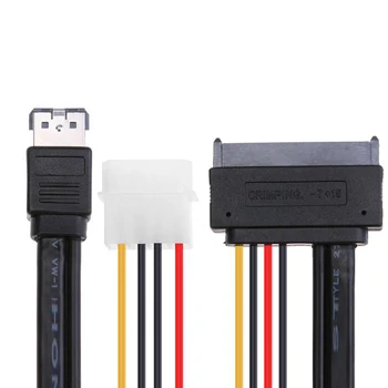 Xiwai ESATA + USB combo ÇİFT Güç ESATA+4pin IDE Güç SATA 22 P/ 7 + 15pin HDD 5 V 12 V için 3.5 