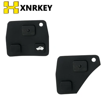 XNREKY 2 adet/grup 3 Düğmeler Uzaktan Araba Anahtarı Fob Siyah Silikon Kauçuk Düğme Pedi Toyota Avensis Corolla için Yedek Anahtar Kutu