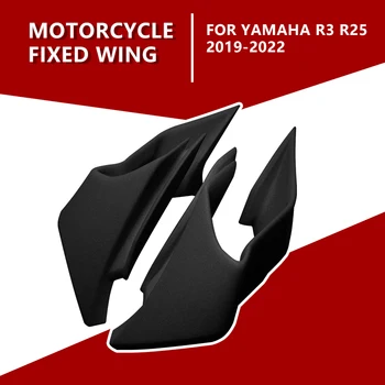 Yamaha için uygun YZF-R3 2019 2020 20212022 motosiklet aerodinamik winglets için uygun YZF R3 R25 rüzgar kanat fairing