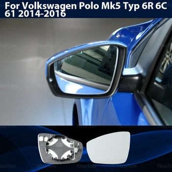Yan Görünüm Elektrikli Sol ve sağ ısıtmalı ayna camı Volkswagen Polo İçin Mk5 Tip 6R 6C 61 2014-2016