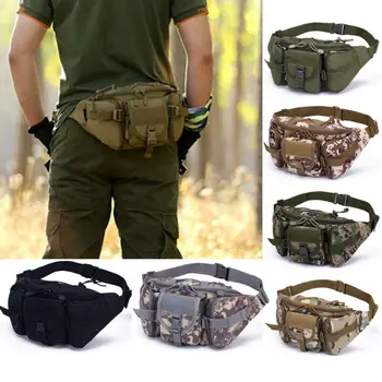Yardımcı Taktik Erkekler Bel bel çantası Paketi Kılıfı Askeri Kamp Yürüyüş Tırmanma Kalça Bum bel çantası