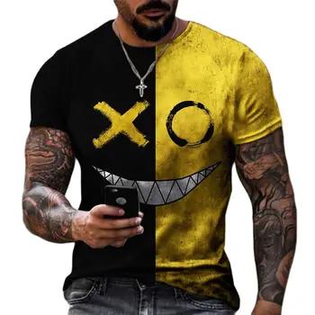 Yaz erkek Moda Xoxo3d grafikli tişört erkek Hip Hop Üst erkek Sokak Rahat Moda Spor Büyük Boy tişört Üst
