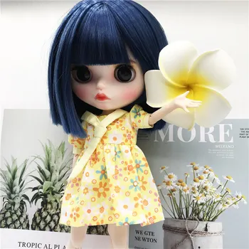 yeni 1 adet elbise 28-30cm Blythe Doll oyuncak bebek giysileri sevimli Küçük çiçek etek Barbie Blythe Doll Azon BJD 1/6 Bebek Aksesuarları