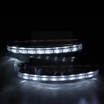 Yeni 2 adet Araba 8 LED DRL Sis Sürüş Günışığı Gündüz Günışığı Lambası Koşu İşık Kafa lambaları Beyaz Sürüş Başkanı drl C7B6