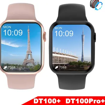 Yeni akıllı saat Erkekler IWO 13 Pro DT100 + DT100 Pro Artı Smartwatch bluetooth Çağrı 1.78 İnç Rotasyon Döner Düğme IP68 Kadınlar