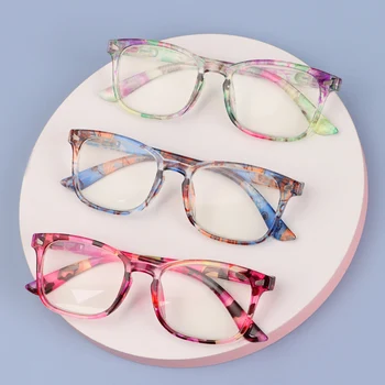 Yeni Anti mavi ışık okuma gözlüğü erkekler kadınlar Moda baskı presbiyopik gözlük Vintage bilgisayar gözlük görüş bakım gözlük
