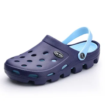 Yeni erkek sandalet delik terlik çift katır ve takunya bahçe ayakkabısı erkekler kadınlar için unisex nefes plaj ayakkabısı 36-44 BF20