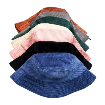 Yeni kadın Kış Kadife Kova Şapka erkek Sonbahar Bob Katı Sıcak Panama Şapka Kap Bayanlar Geniş Ağız Güneş Balıkçılık Balıkçı Şapka