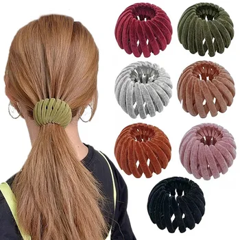 Yeni Kadın Moda Saç Pençe Basit Kişilik saç tokası saç aksesuarları Kız At Kuyruğu Kuş Yuva Bantlar Kadın Şapkalar