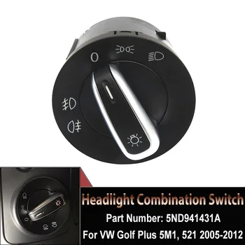 Yeni Krom Farlar Sis Lambası Anahtarı Kontrol Otomobil Parçaları VW Golf Jetta Passat CC OE Yedek 5ND 941 431A 3C8 941 431 C