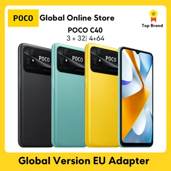 Yeni Küresel Sürüm POCO C40 3GB 32GB / 4GB 64GB Smartphone 6000mAh Pil 6.71 