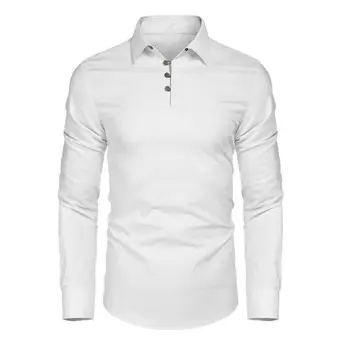 Yeni Marka Pamuk Nefes erkek POLO GÖMLEK Spor Erkekler pamuklu uzun kollu tişört Poloshirt Markalar Giyim Sonbahar Erkek polo gömlekler