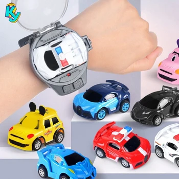 Yeni Mini Saatler Rc Araba 2.4 G İzle Uzaktan Kumanda Araç Sevimli Kamyon Kızılötesi Algılama Rc oyuncak arabalar İçin Bebek Küçük Çocuk Hediye
