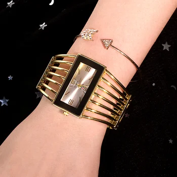 Yeni Moda kadın Bilezik Saatler Lüks Altın Bayanlar İzle Paslanmaz Çelik İzle Kadınlar Kuvars Elbise Saatler Reloj Mujer Saat