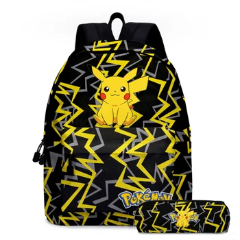 Yeni Pokemon çocuk okul sırt çantası saklama çantası Kawaii Pikachu Kalem Kutusu Anime Bebek Seyahat Çantası Erkek Kız Oyuncaklar Doğum Günü Hediyeleri