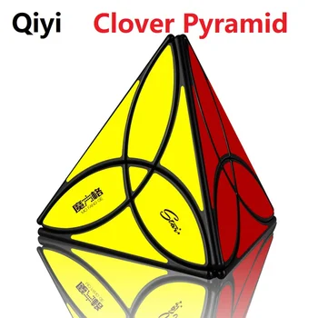 Yeni QiYi MoFangGe Yonca Piramit Sihirli Küp 3 Yaprak Tetrahedron Cubo Magico 4 renkler Bulmaca Oyuncaklar Hediye Çocuklar için Çocuk hediyeler