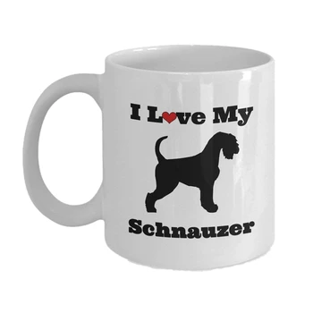 Yeni Sıcak I Love My Schnauzer Köpek Kahve Kupa çay bardağı Schnauzer Köpekler Hediyeler Anne Baba Köpek Sevgilisi Iş Arkadaşı Çocuklar Doğum Günü