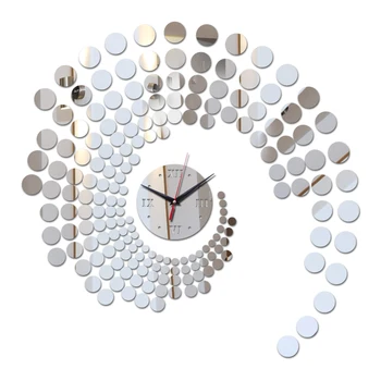 Yeni Tasarım Çok parçalı Set Geometrik Kuvars Saat Ev Dekorasyon duvar çıkartmaları DİY Ayna Akrilik Saatler