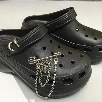 Yeni Tasarımcı Pin Croc Charms Vintage Punk Ayakkabı Takılar Crocs için Yüksek Kaliteli Takunya Ayakkabı Pin Dekorasyon Metal Vintage Lüks