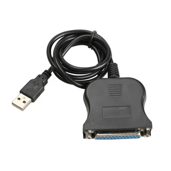 Yeni USB 1.1 DB25 Dişi Port Baskı dönüştürücü kablosu LPT paralel yazıcı İçin Siyah