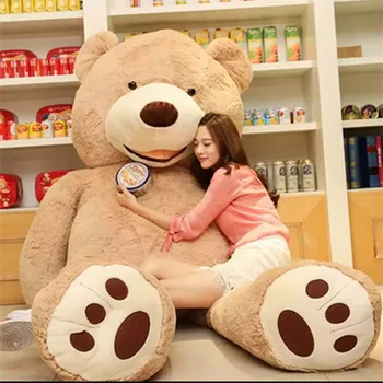 Yeni Varış 1 M Amerikan Dev Ayı Peluş Oyuncak Büyük Boy ABD Teddy Bear Dolması Hayvan Doll Sevgililer Hediye Kızlar için