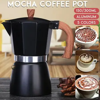 Yeni varış dayanıklı alüminyum italyan tarzı Espresso kahve makinesi soba üst Pot su ısıtıcısı pratik Mocha cezve 150 ml / 300 ml