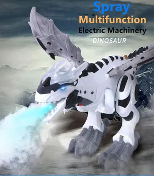 Yeni Çok Fonksiyonlu Elektrikli Yürüyüş Dinozor Oyuncak Büyük Sprey Mekanik Dinozor Pterozorlar Modeli Çocuk Oyuncakları Hediye