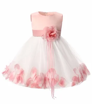 Yenidoğan Bebek Kız 1 Yıl Doğum Günü Elbise Yaprakları Tül Toddler Kız Vaftiz Elbise Bebek Prenses Parti Elbiseler Kızlar İçin 2T