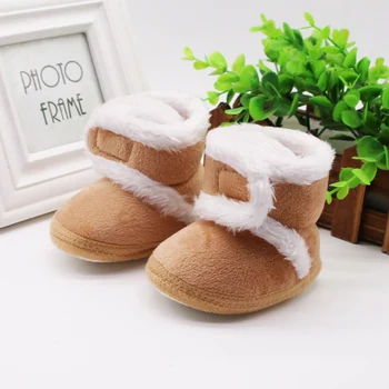 Yenidoğan Yürümeye Başlayan Sıcak Botlar Kış İlk Yürüyüşe bebek Kız Erkek Ayakkabı Yumuşak Taban Kürk Kar Patik 0 - 18M Ayakkabı Botları