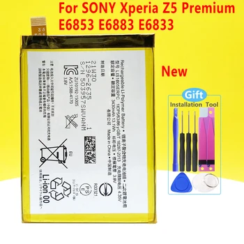 YENİ Pil SONY Xperia Z5 Premium Z5P Çift E6853 E6883 Telefonu Yüksek Kaliteli LIS1605ERPC 3430mAh