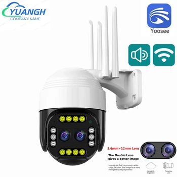 Yoosee 2MP WİFİ PTZ IP Kamera Açık Akıllı Ev Çift Lens 10X Zoom CCTV Video Gözetim Su Geçirmez Kablosuz Güvenlik Kamera